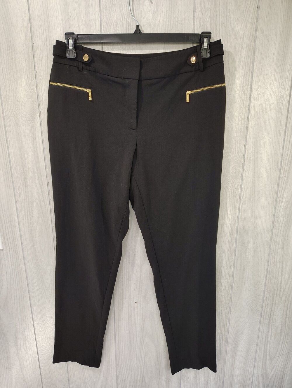 CALVIN KLEIN Women's Black Stretch Cortelle Semi Formal Pants Size 8
